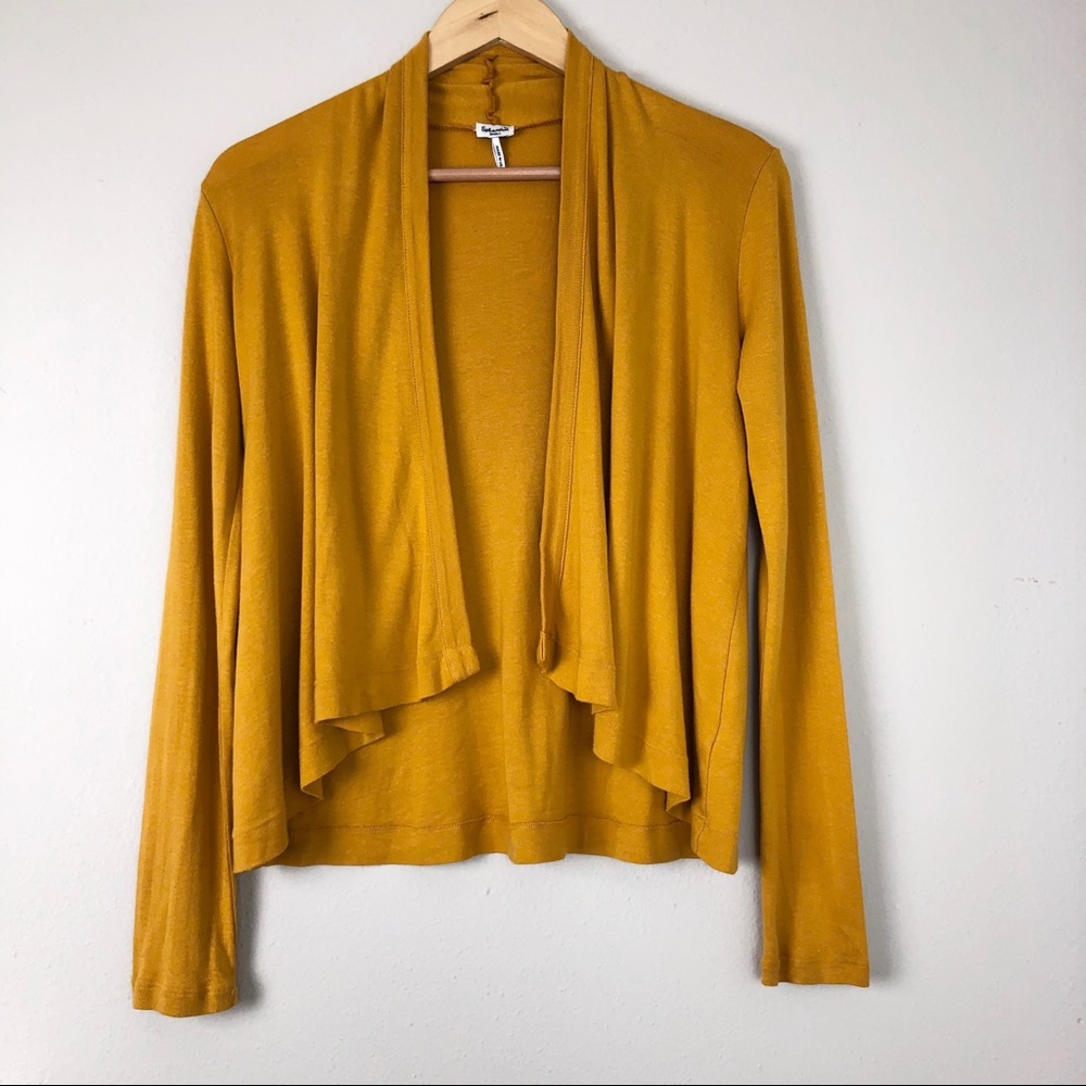 Splendid Mustard Yellow Cardigan - Picture 1 of 3